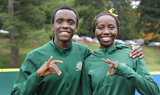 UAA's Henry Cheseto and Joyce Chelimo each won the individual titles at the GNAC Cross Country Championships.